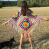 "Boho" pončo - pro dospělé (na zakázku)