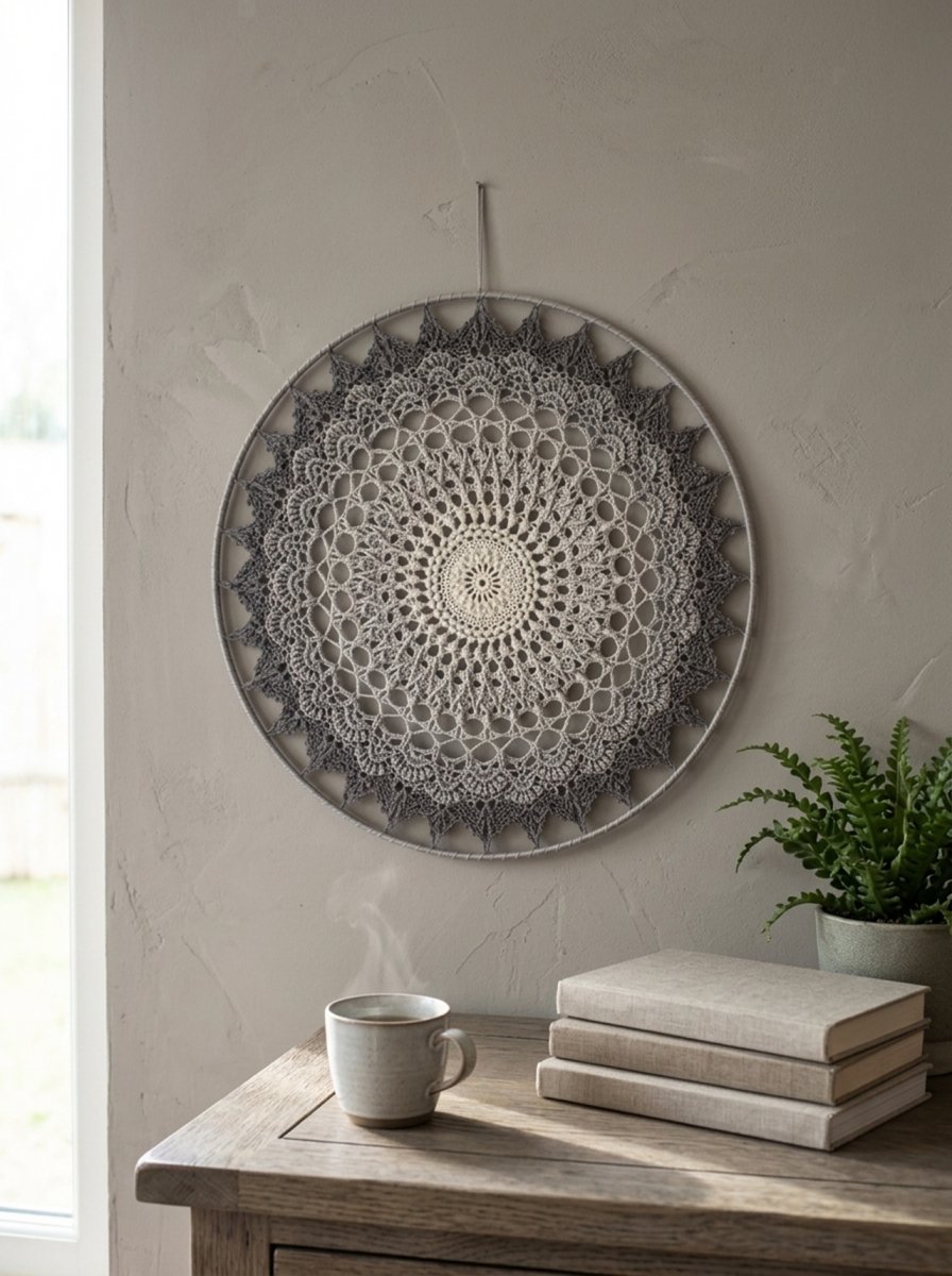 Mandala Šedá - průměr 45 cm