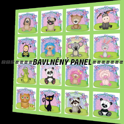 BAVLNĚNÝ PANEL / I NA PEXESO/ 47 x 47 cm  NP-10