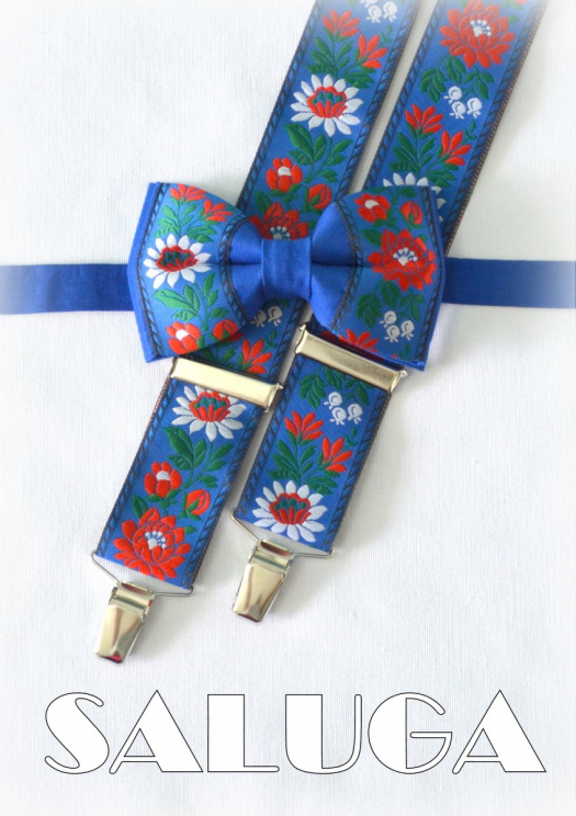 Pánské set motýlek + šle folkový, folklorní,lidový