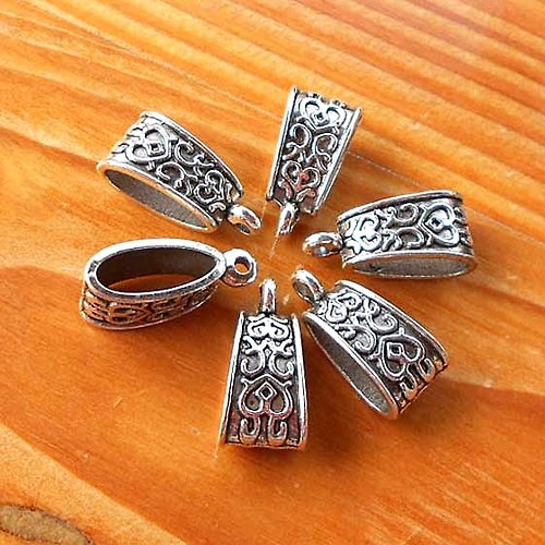 Člunek s Ornamenty - 5ks - Platinový