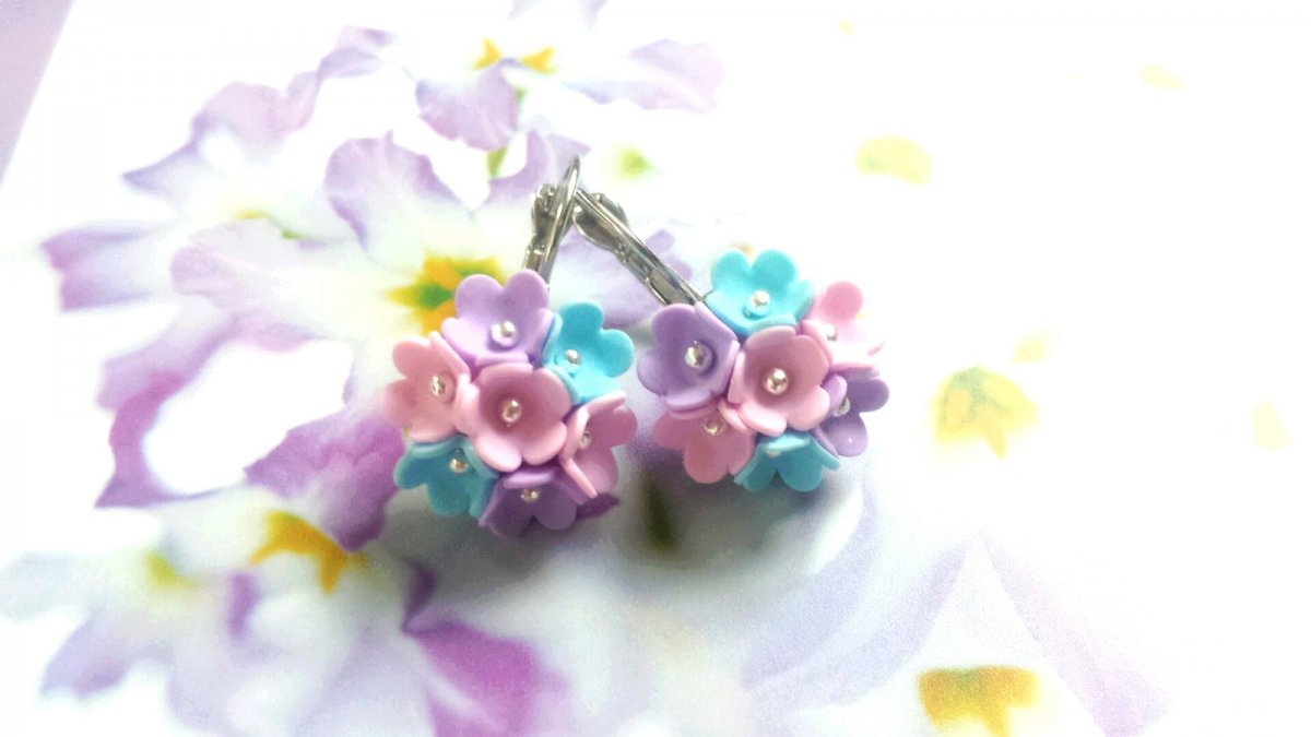 květinky náušnice