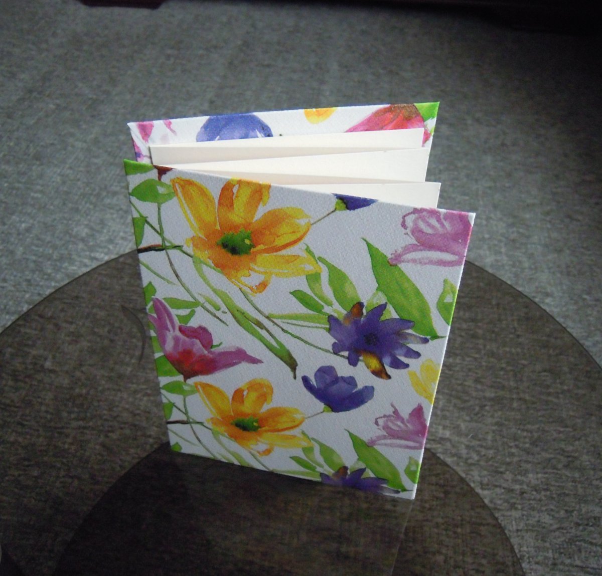 Minialbum skládací - "jarní" - pro foto 13x18 cm