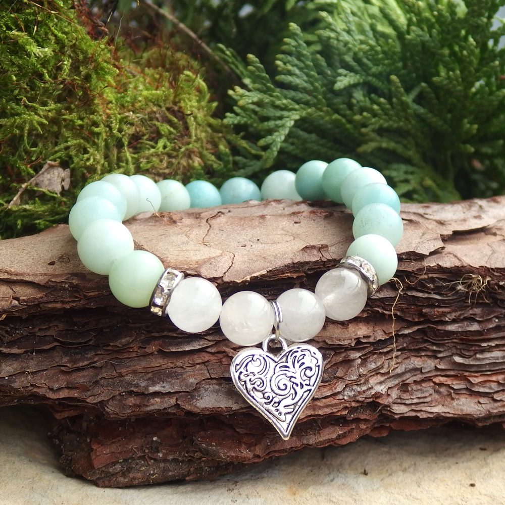 Amazonit a křišťál