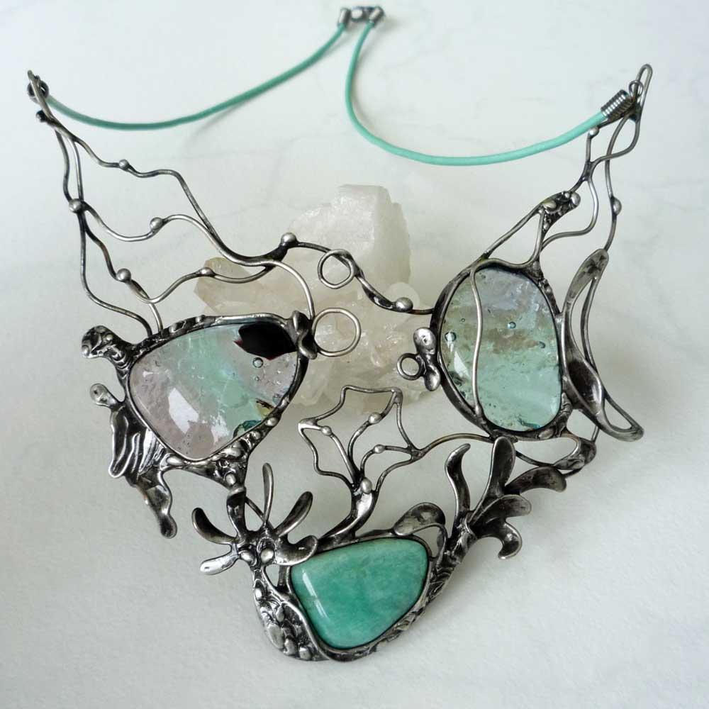 Mořský svět - amazonit,sklo