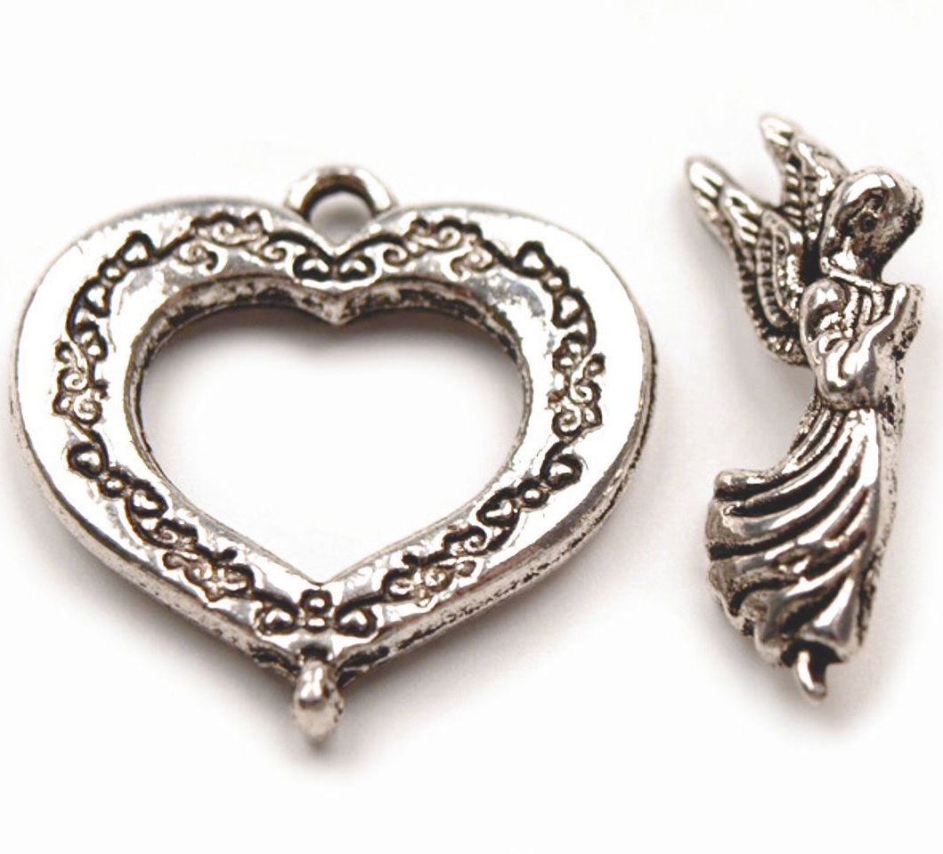 Americké zapínání 22x22mm ANDĚL - platina