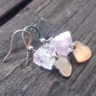Poklad do uší - surový ametyst