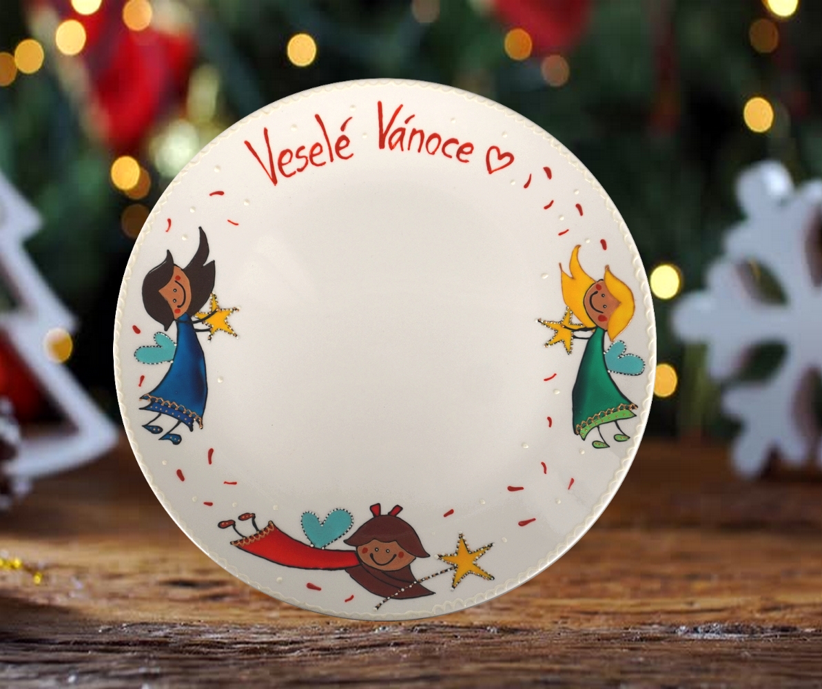 Talíř velký - anděl vánoční