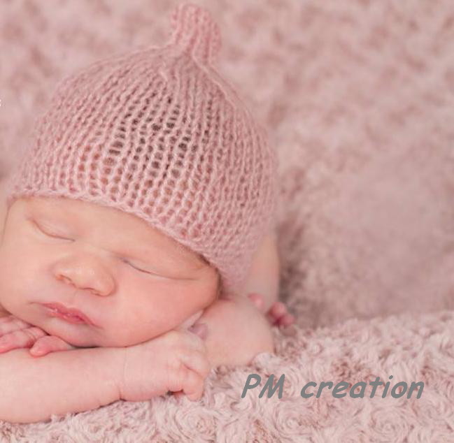 Čepička na focení miminek-anténková růžová