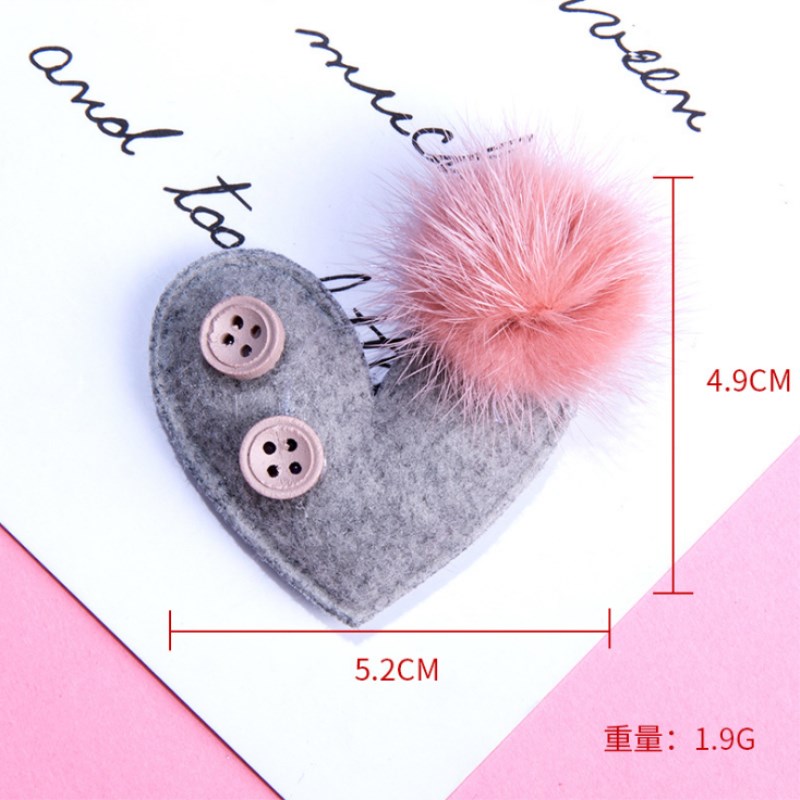 Aplikace srdce s bambulkou (1ks)