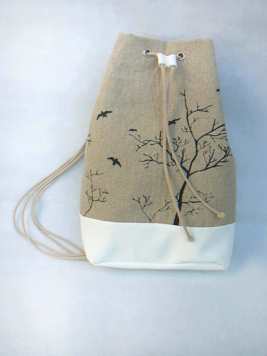 Režný pytel s ptáčky