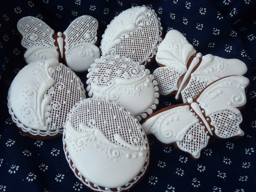 Slavnostní perníky - kraslice a motýli