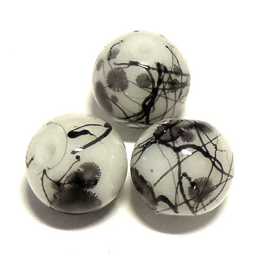 Skleněné malované - 10 mm - 5 ks