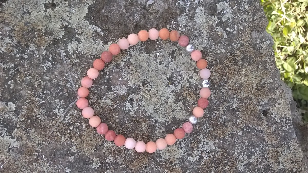 náramek: avanturín matný + ocel