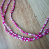 Strakatý růžový náhrdelník / náramek
