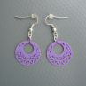 Fialové kroužky malé - lehoučké náušnice