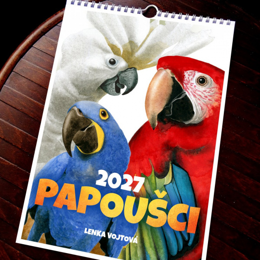 Kalendář 2027 - PAPOUŠCI 