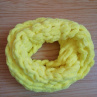Měkký pletený nákrčník puffy - neonově žlutá