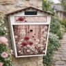 Ručně malovaná poštovní schránka – máky a kopretiny