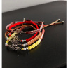 Náramek Shamballa s kovovým ornamentem