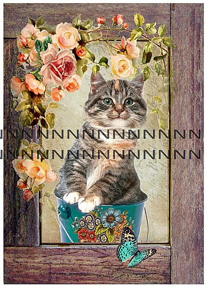 Bavlněná látka - panel  B1f