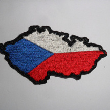 Nášivka vlajka ČR jako mapa