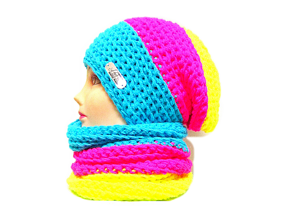 ༺♥༻ SOUPRAVA ČEPICE A NÁKRČNÍKU ༺♥༻