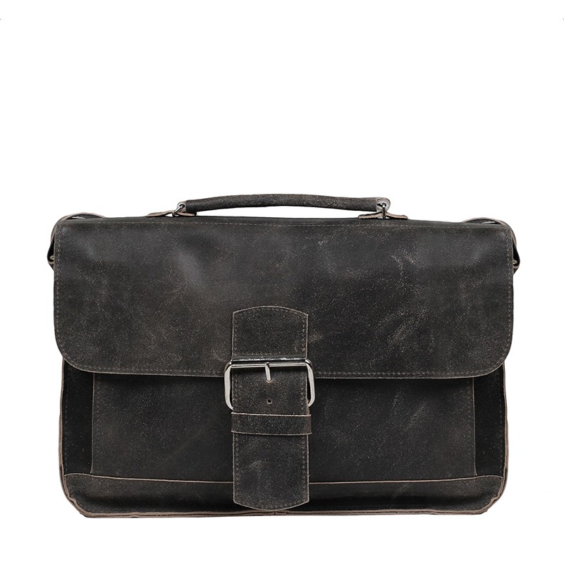 Kožená taška šedá BOSTON - SLEVA 30%