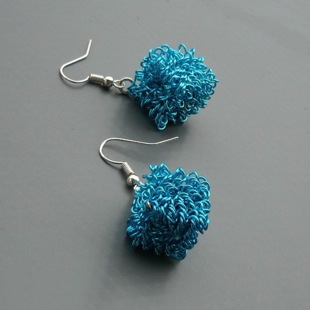 Tyrkysové kostky - náušnice