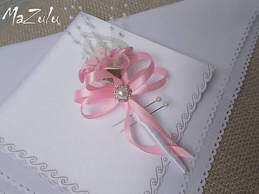 svatební vývazek v růžovém