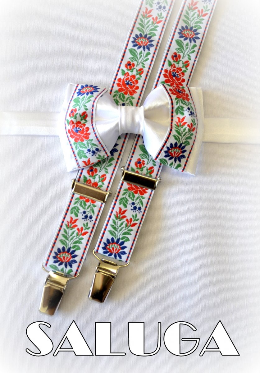 Pánské set motýlek + šle folkový, folklorní,lidový