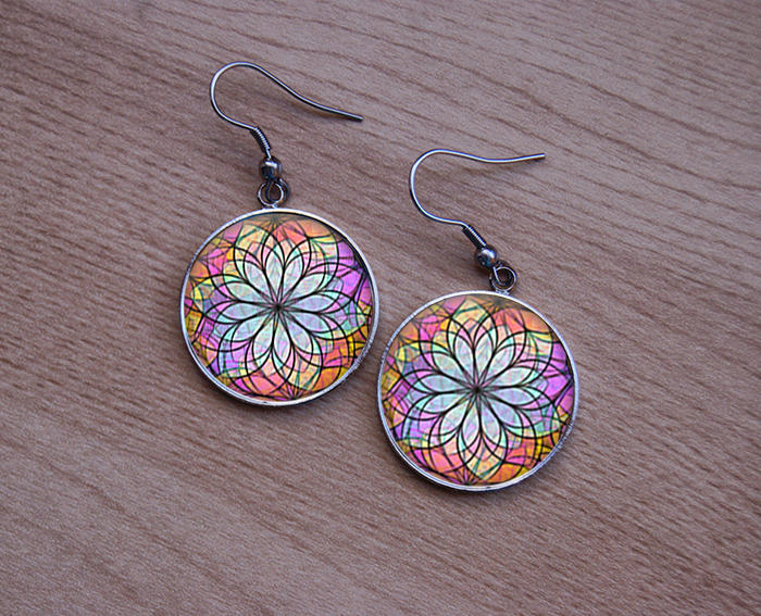 Babí léto - Antialergické náušnice s afroháčky