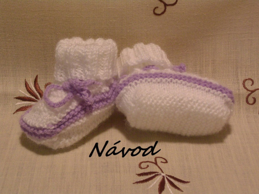 NÁVOD - bačkůrky pletené na 4 jehlicích