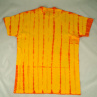 Žluto-oranžové batikované triko s listy L