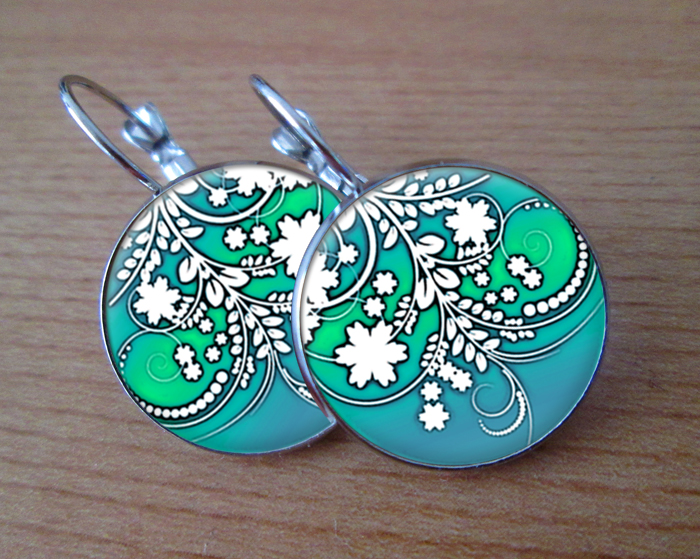 Blankytně modré - VISACÍ NÁUŠNICE 