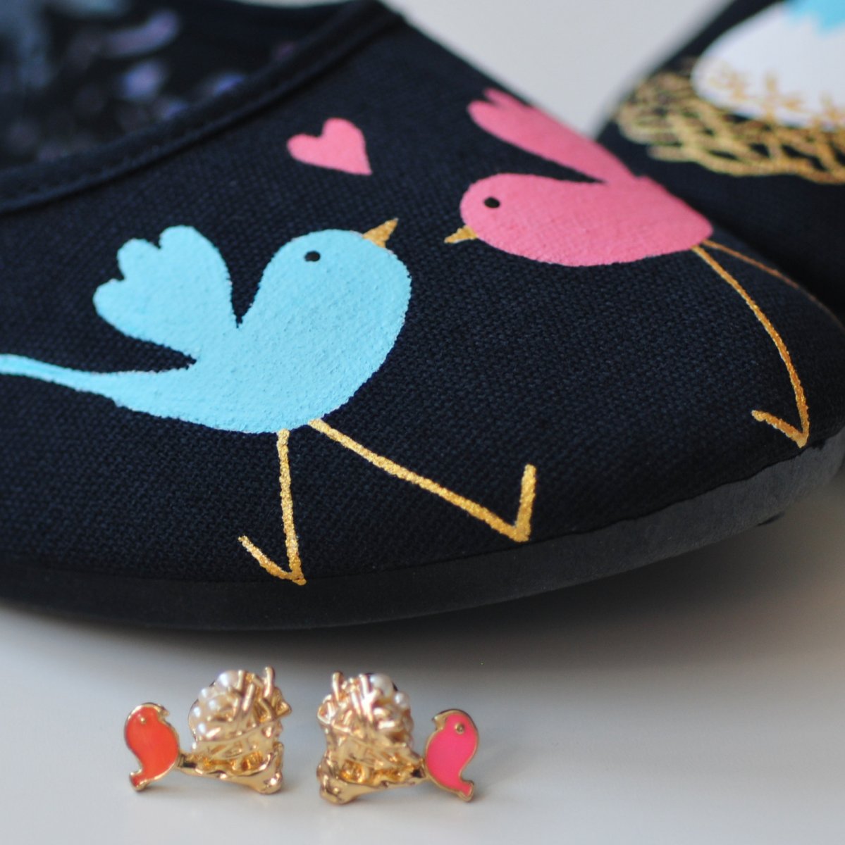 Balerínky s ptáčky v pastelové