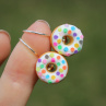 Donuty barevné, zavírací háčky, fimo