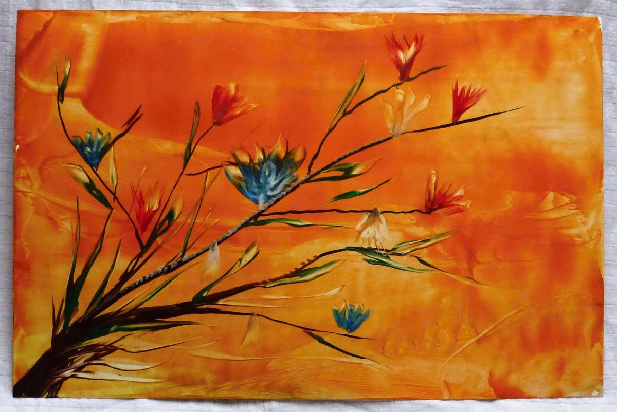 barevný keř - oranžová