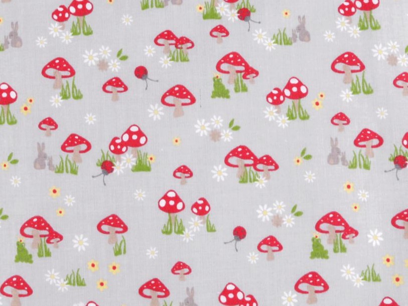 Bavlněná látka muchomůrka šíře 160cm (10cm)