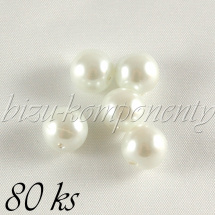 Bílé voskované perle 4mm 80ks (01 0069)
