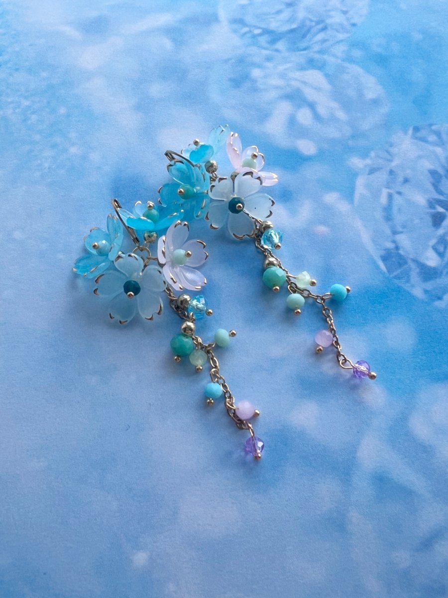 Červánkové květy - náušnice