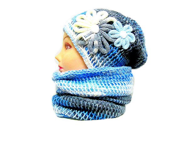 ༺♥༻ SOUPRAVA ČEPICE A NÁKRČNÍKU ༺♥༻ 1259