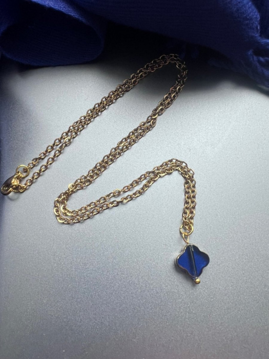 Řetízek se čtyřlístkem - pozlacená S.Steel