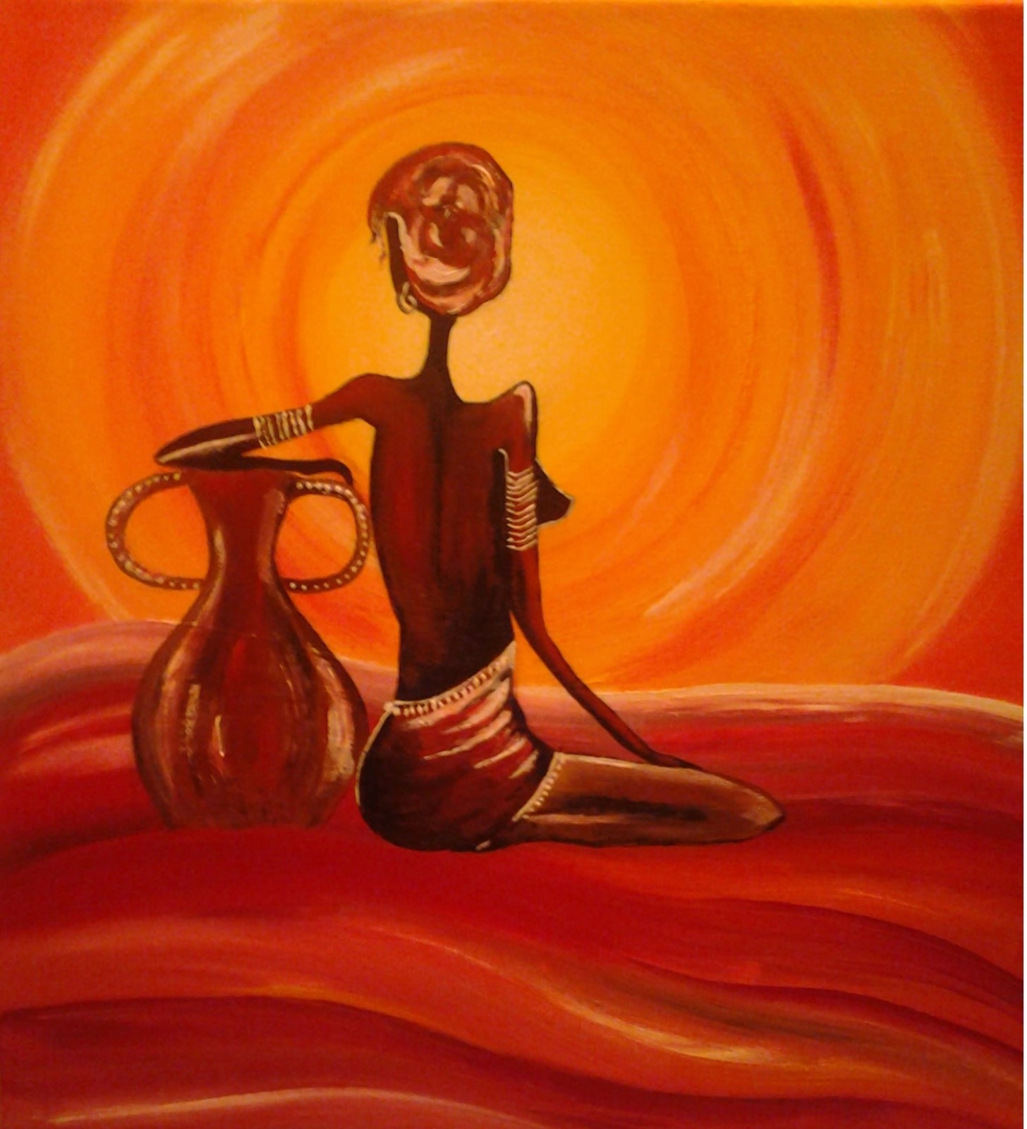 Duny při západu Slunce