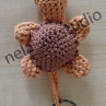 Háčkovaná želvička béžovo-hnědá