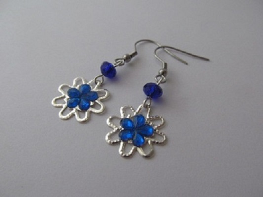 Voda - náušnice na chirurgickém háčku