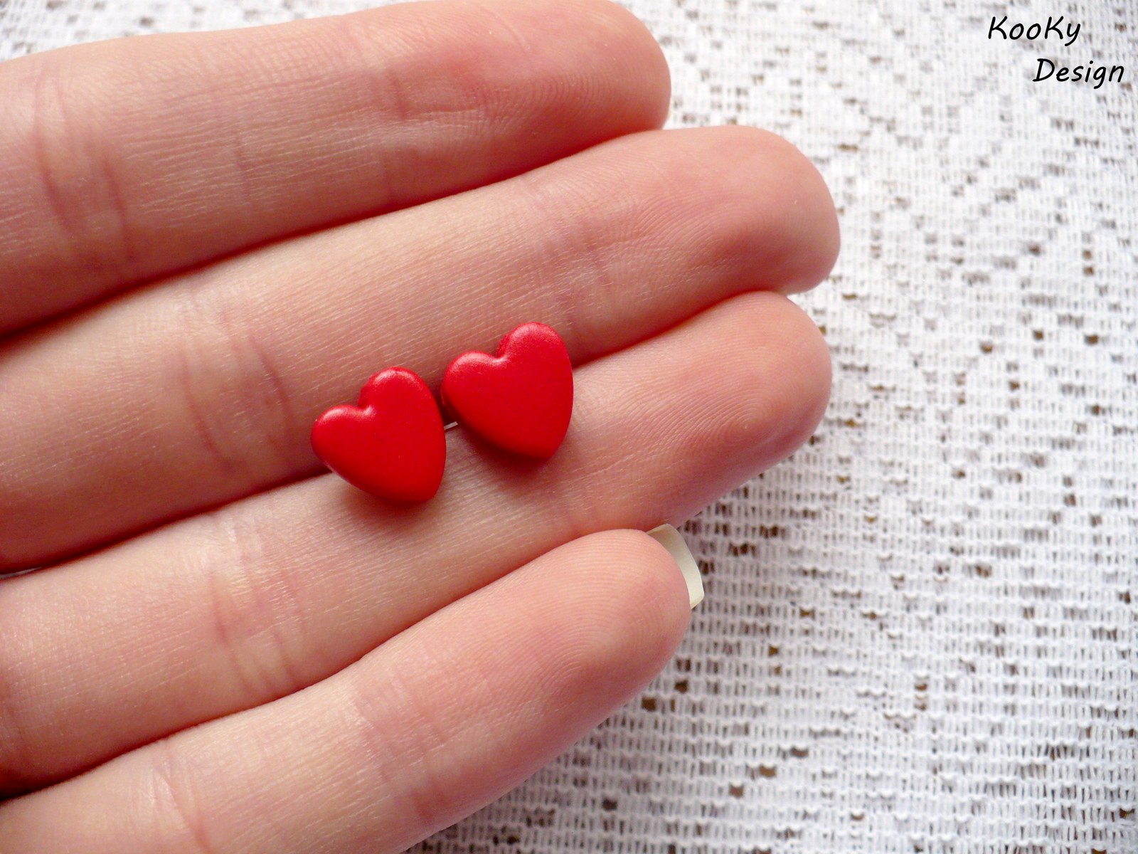 Pecičkové náušnice - srdíčka, menší