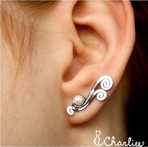 Pecky - MOŘSKÁ VÍLA (PERLA ) - hypoalergenní chirurgická ocel