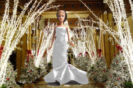 šatičky pro Barbie - úzké saténové (v různých barvách)