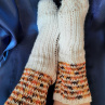 pletené ponožky - bílé